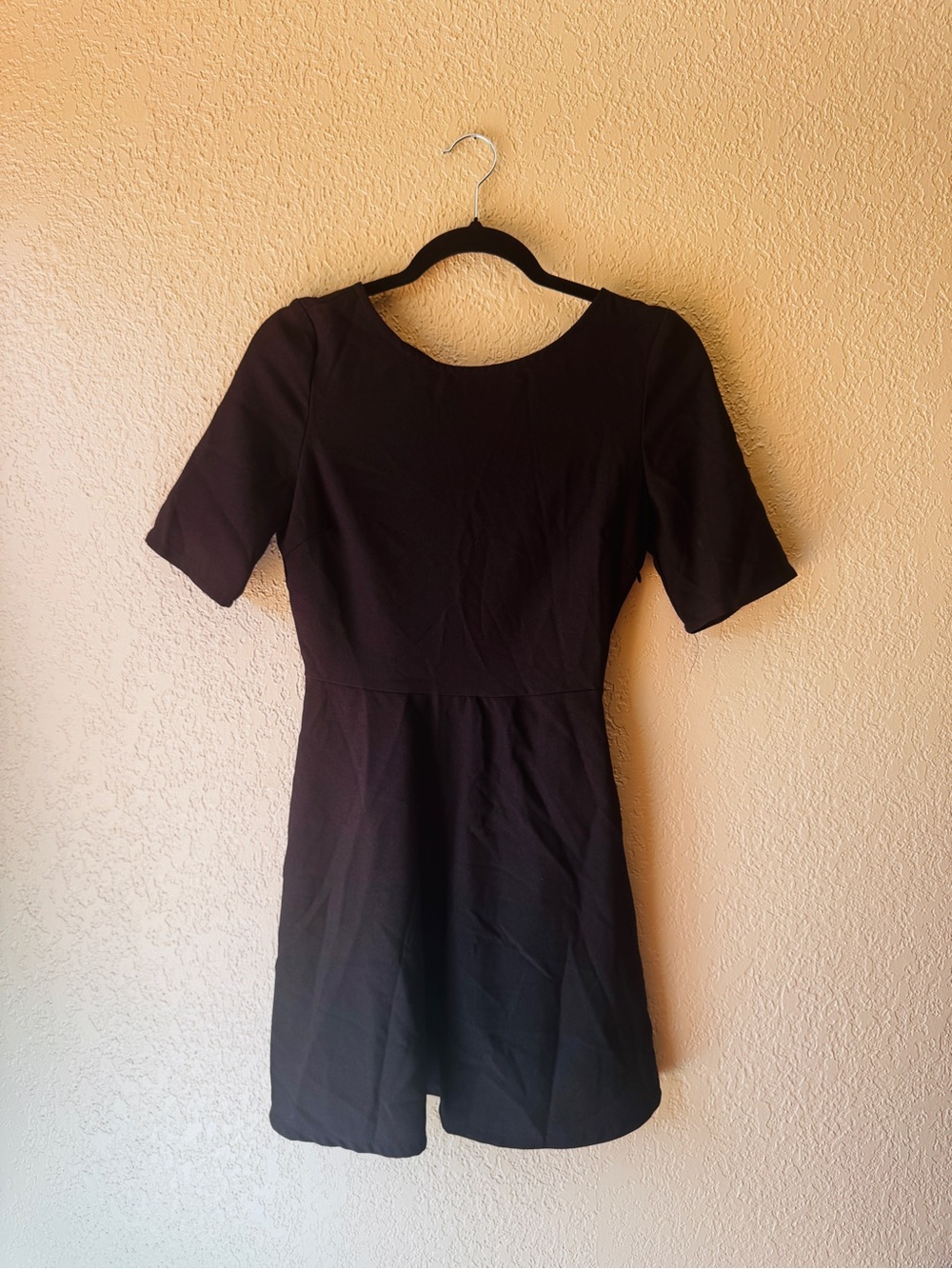 Classic Black Short Sleeve Women's Dress